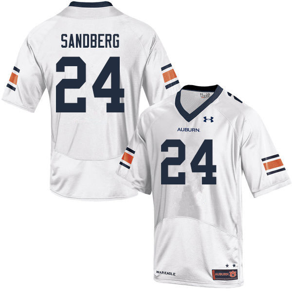 Men's Auburn Tigers #24 Cord Sandberg White 2019 College Stitched Football Jersey